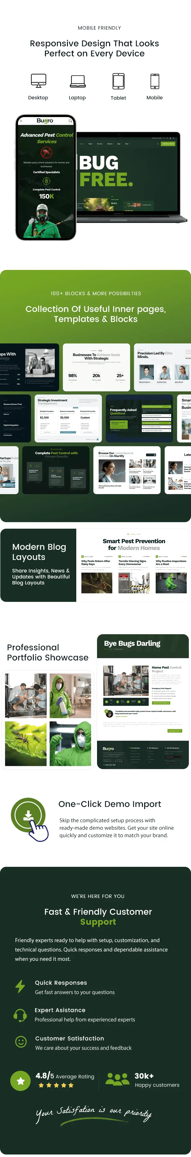 Bugro - Pest Control, Exterminator & Fumigation Services WordPress Theme