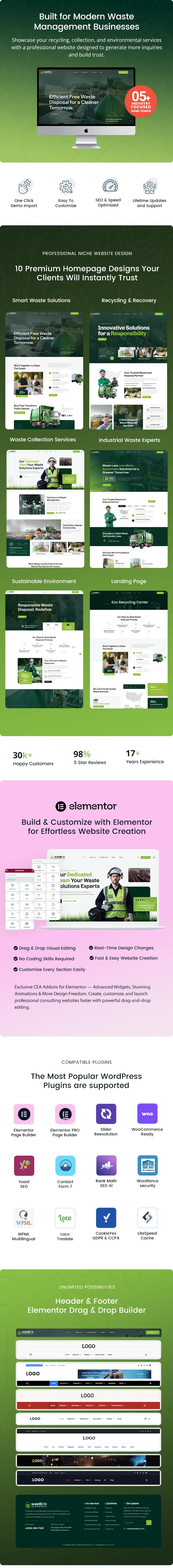Wastbin - Waste Disposal & Recycling Services WordPress Theme