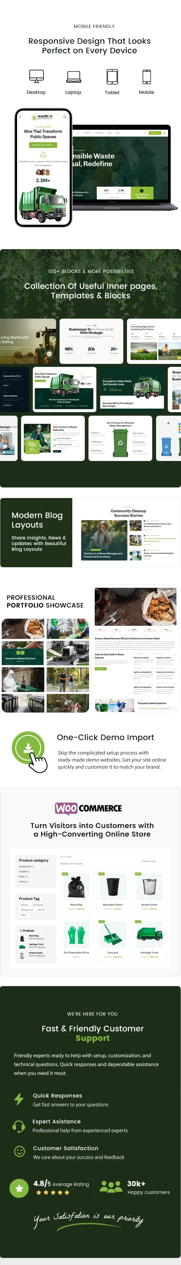 Wastbin - Waste Disposal & Recycling Services WordPress Theme