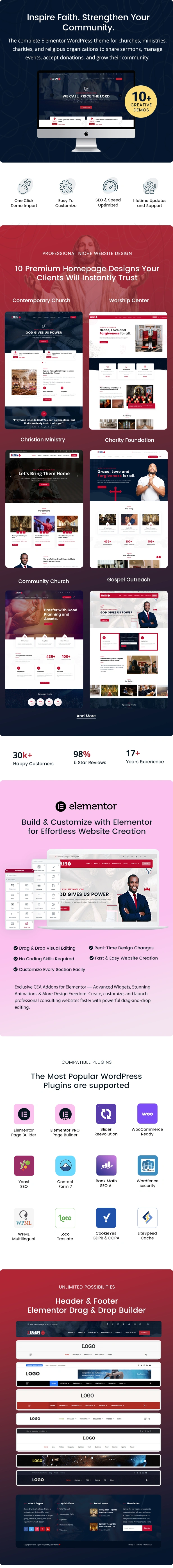 Zegen Church Charity Religious Organization WordPress Theme