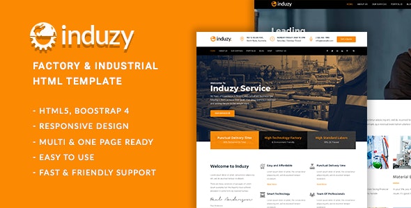 Induzy – Factory & Industrial HTML5 Template