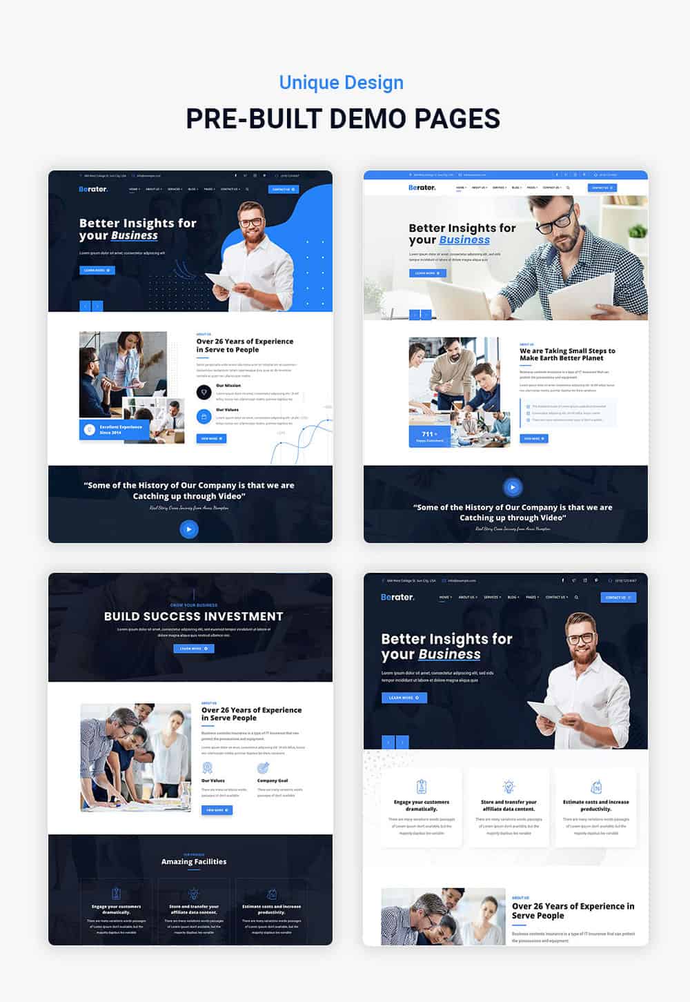  Multiple demo pages for CCTV & Security WordPress Theme