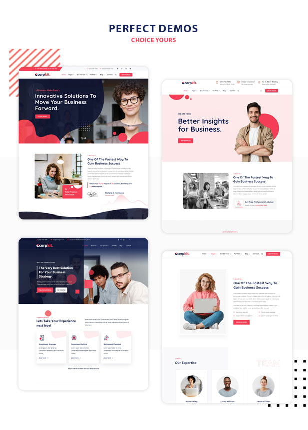 Corpkit - Business Consulting WordPress Theme Demos