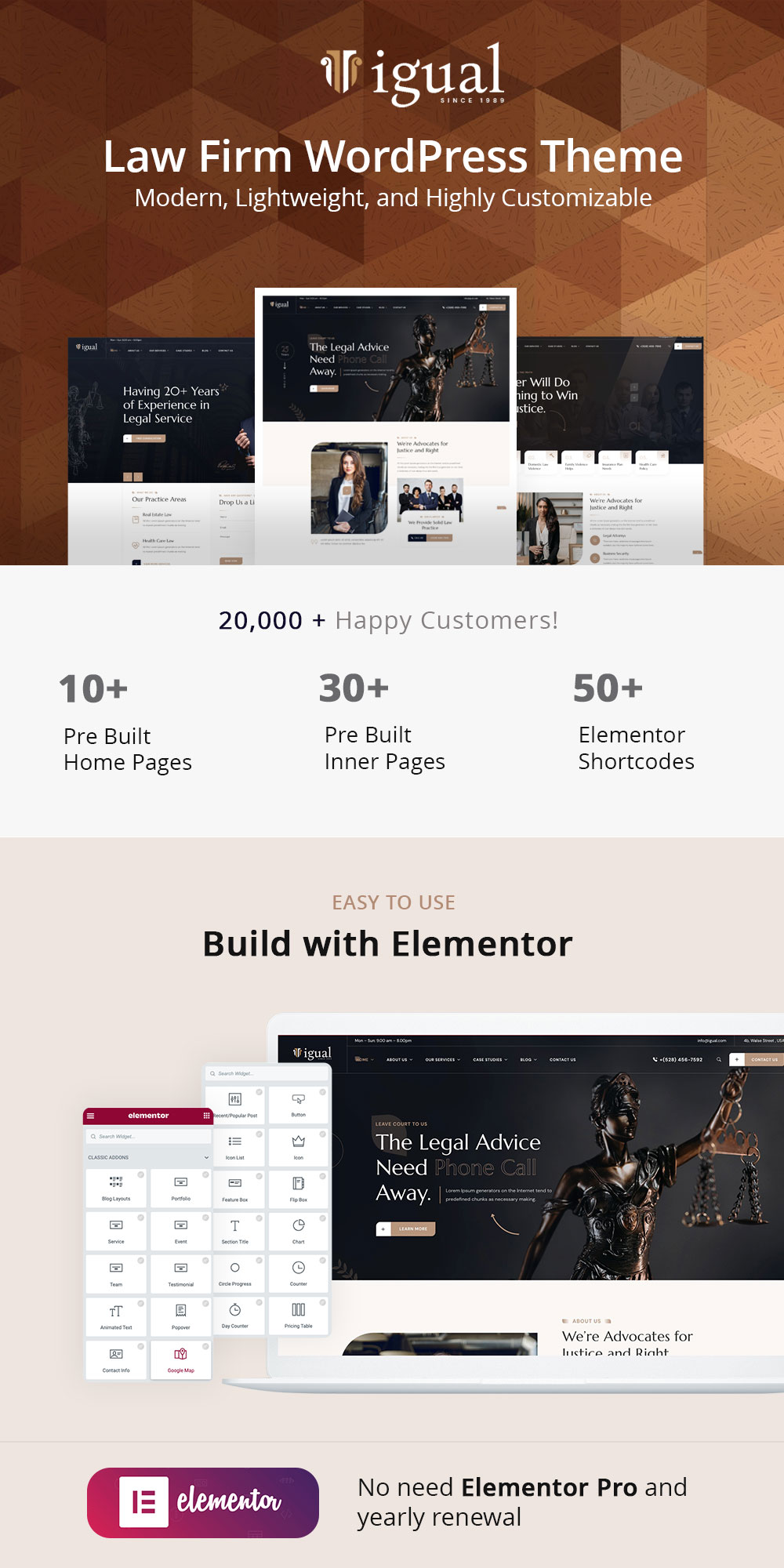 Clean and simple Law Firm WordPress Theme