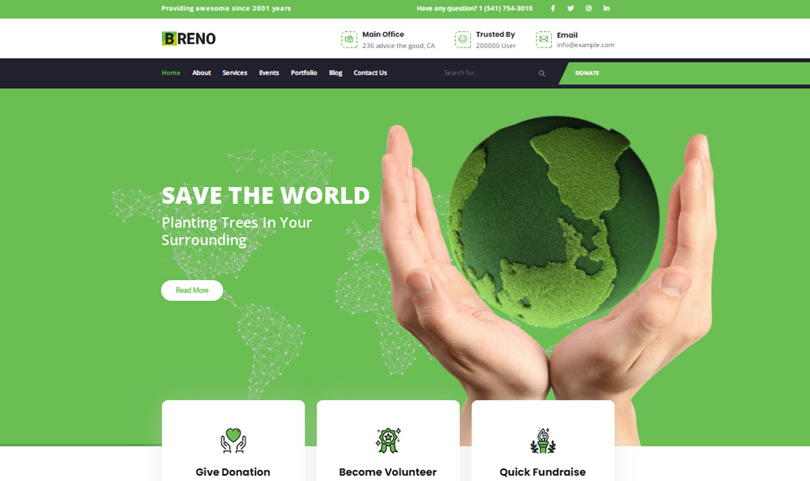 Nonprofit Theme for Website