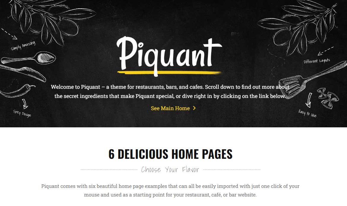 Restaurant Website Theme