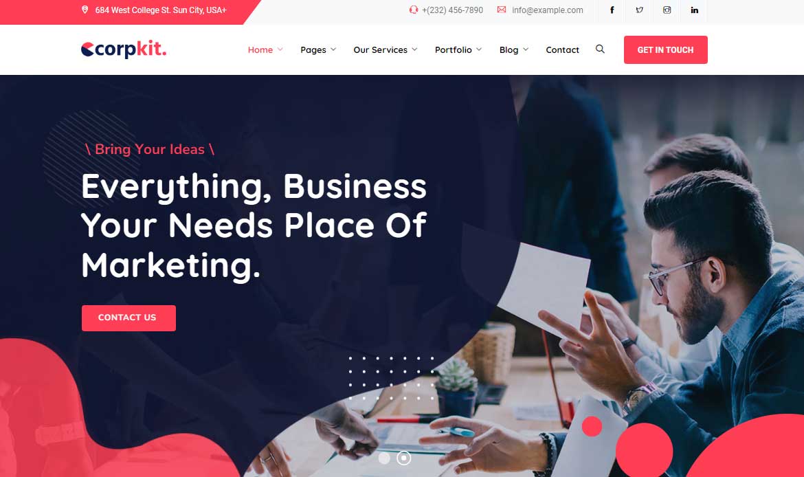 Corporate Theme for Website