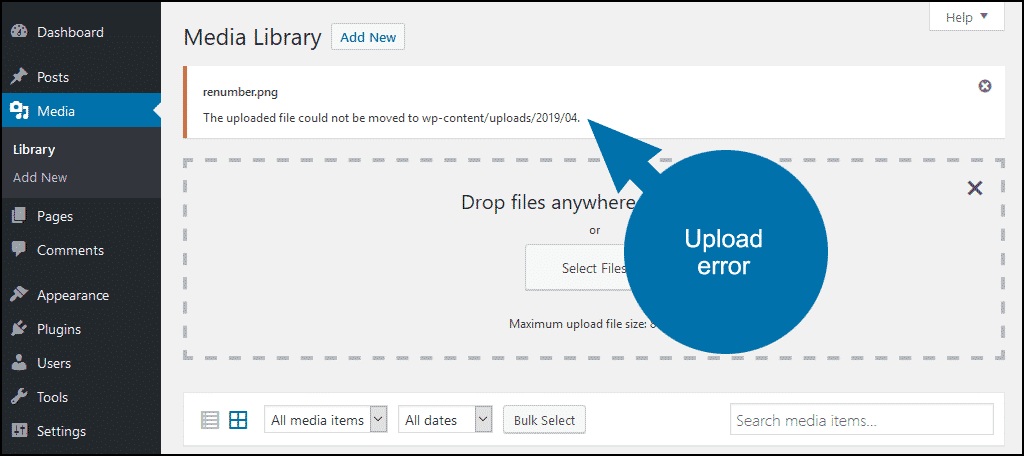 What is Image Upload Issue in WordPress?