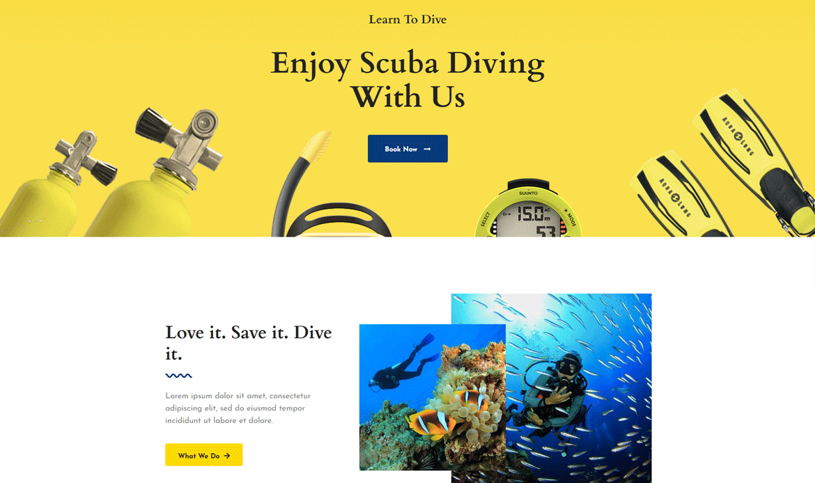 Divein Scuba Diving WooCommerce Theme