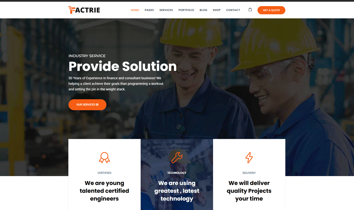 Industrial & Manufacturing WooCommerce Theme