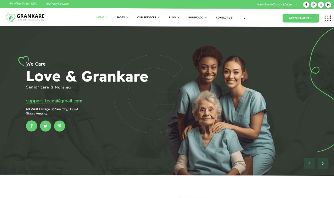 Senior Care WordPress Theme