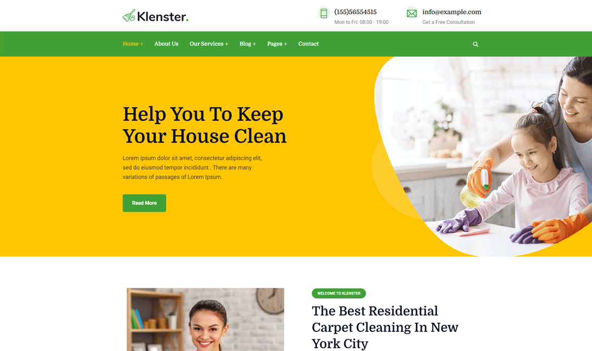 Klenster Theme Template