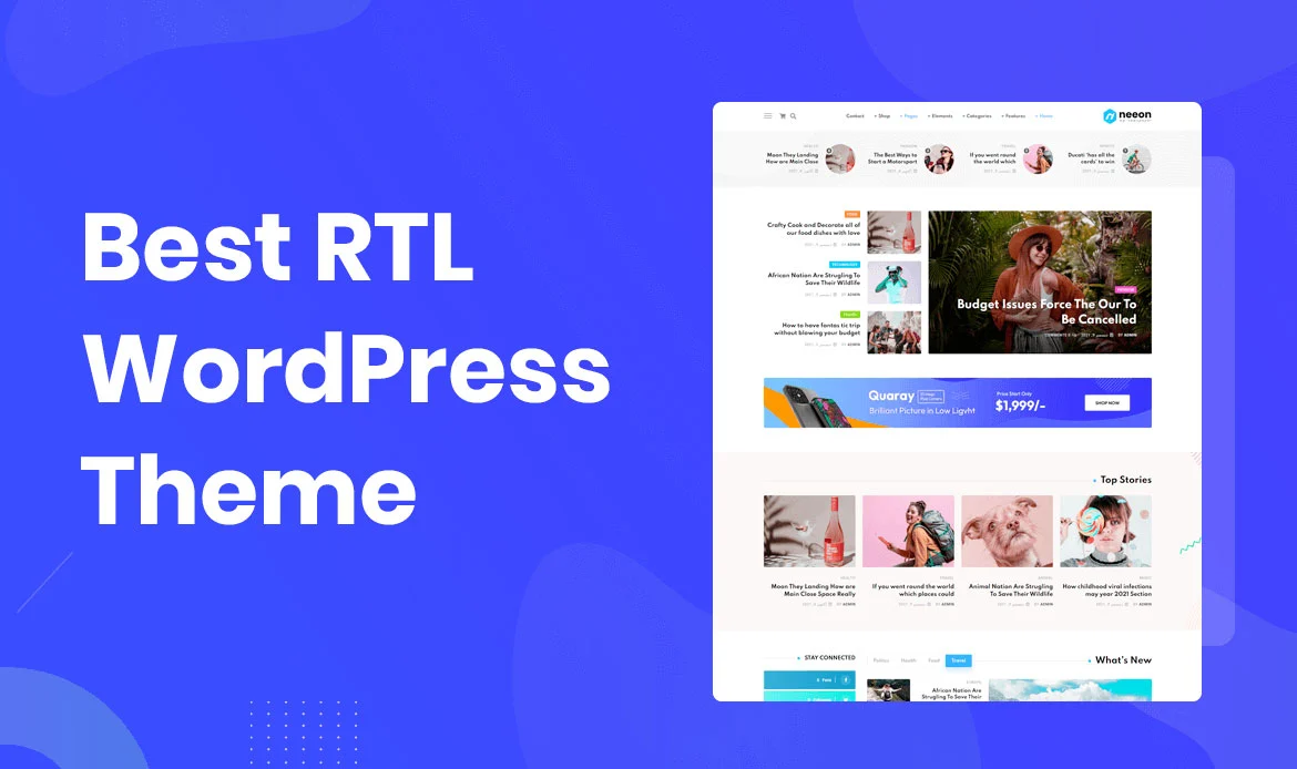 rtl wordpress themes banner image