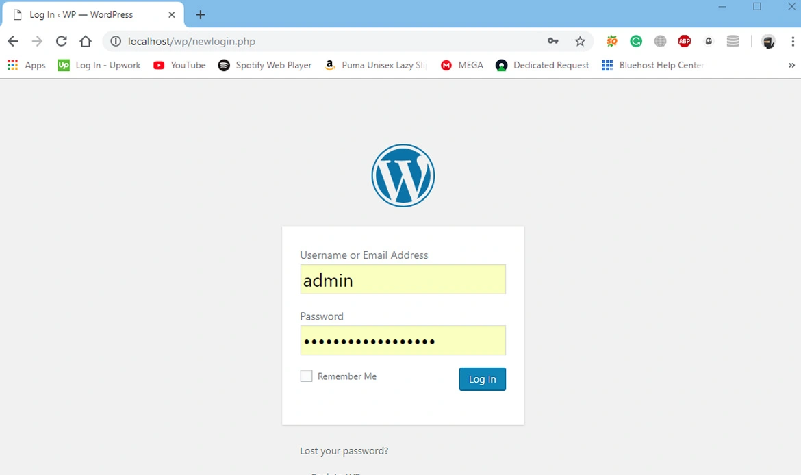 Confirm Correct Login Credentials