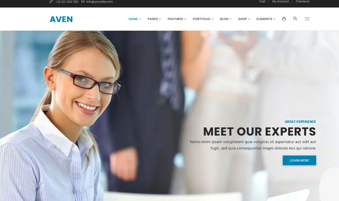Aven Insurance Website Template
