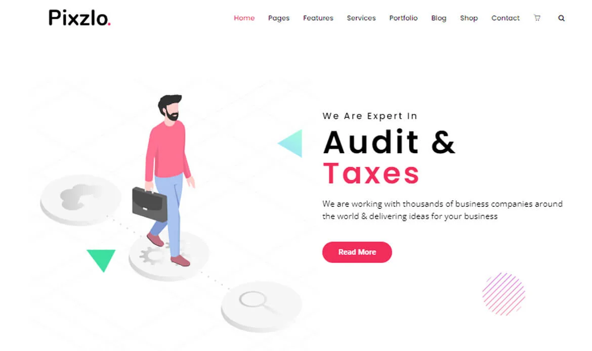Pixzlo Minimalist Business WordPress Theme