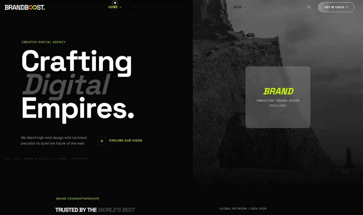 modern website templates brandboost creative branding design