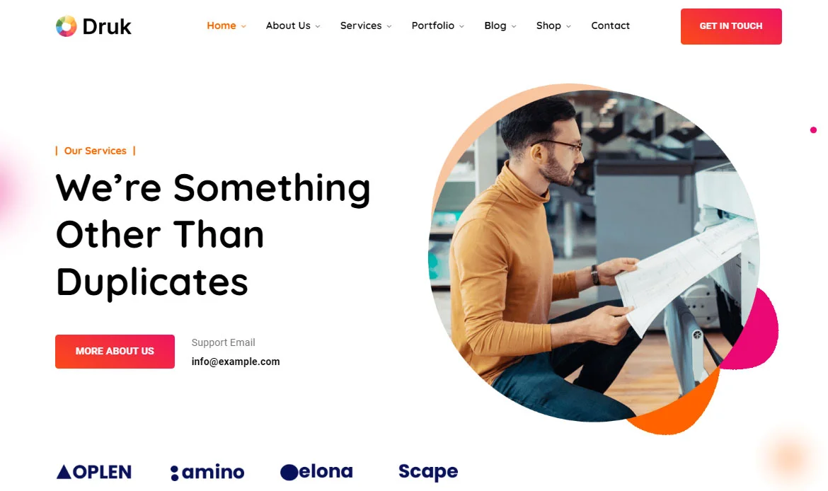 Trendy WordPress Theme for Website