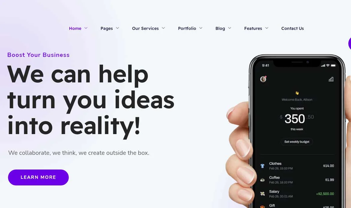 Website Theme for Digital Agency