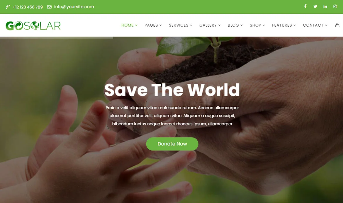 GoSolar WordPress Template