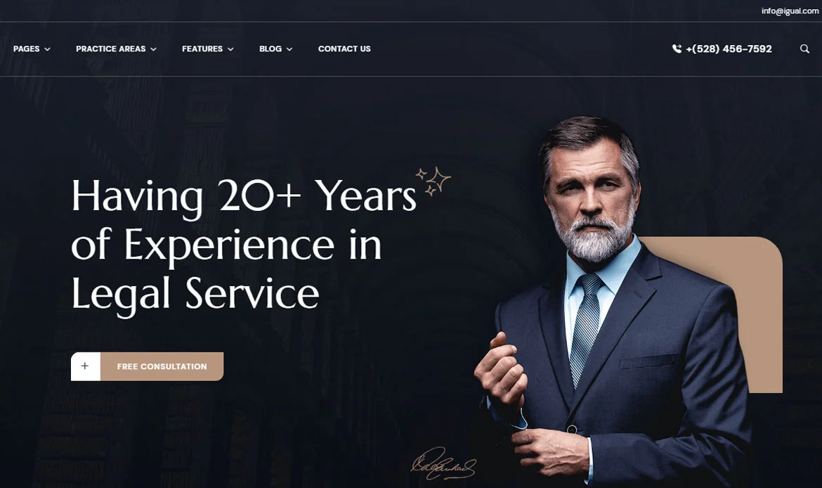 Igual Law Firm Unique WordPress Themes