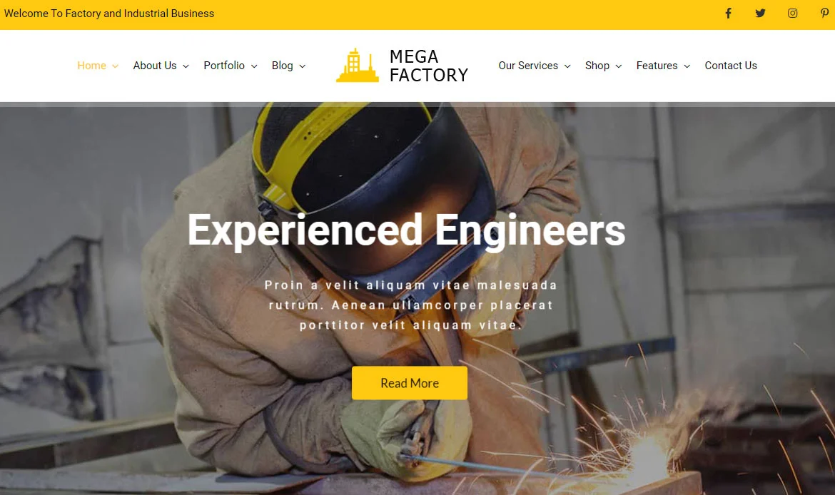 High Quality Factory Theme