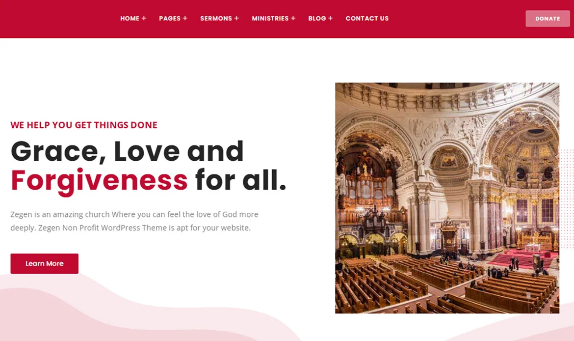Unique Church WordPress Theme