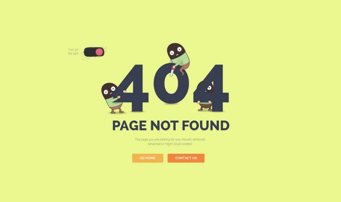 404 Page Not Found Error