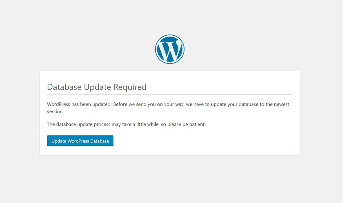 Database Update Required