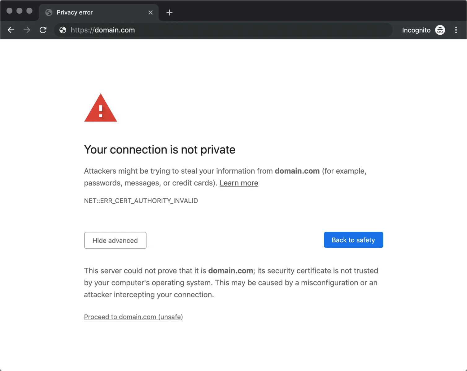 Expired Certificate