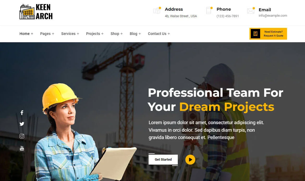 Keenarch Interior Website Theme