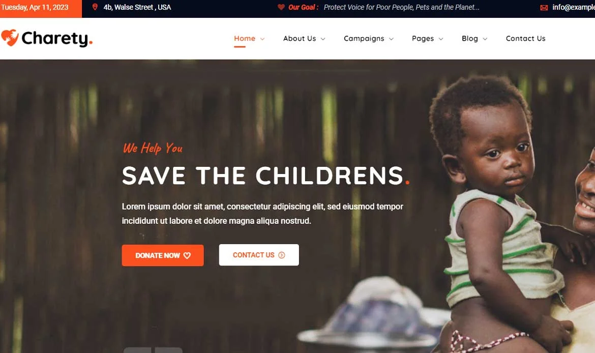 Modern Nonprofit WordPress Theme