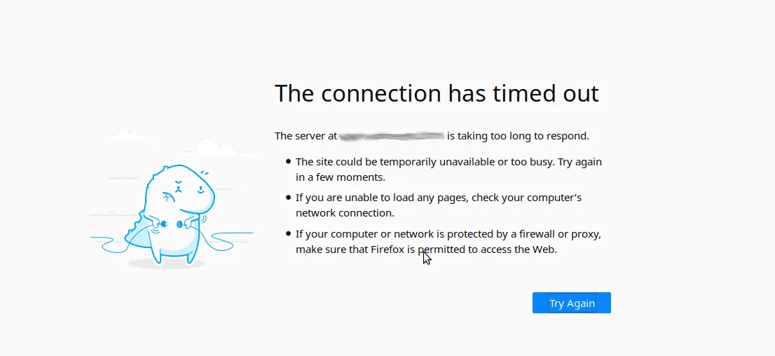WordPress Connection Timeout