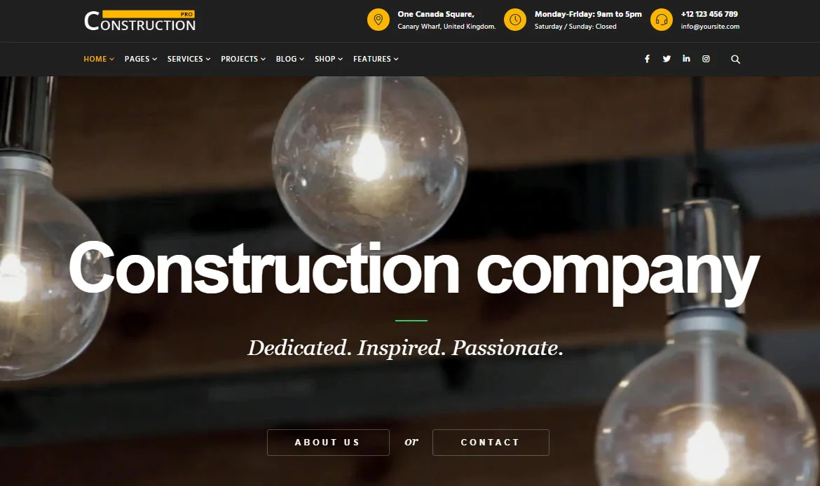 Industrial Website Template
