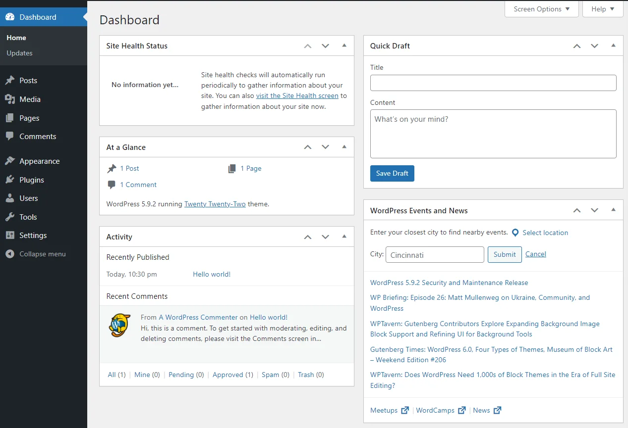 Dashboard Access Issues