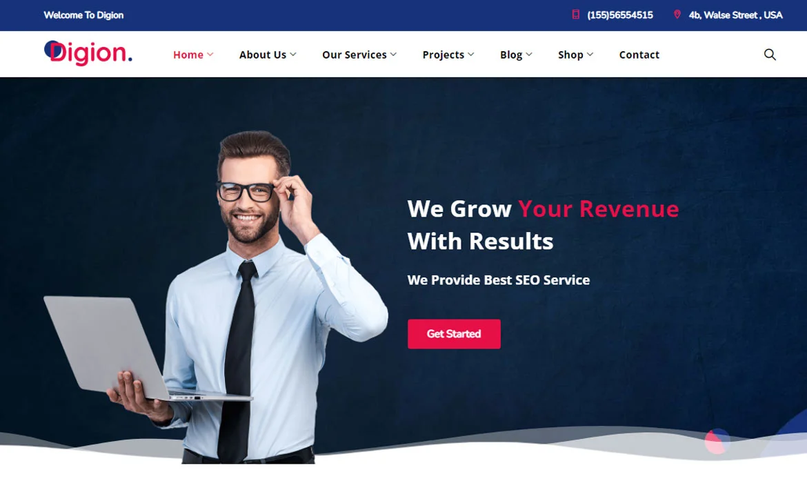 Digion Digital Marketing Agency WordPress Theme design