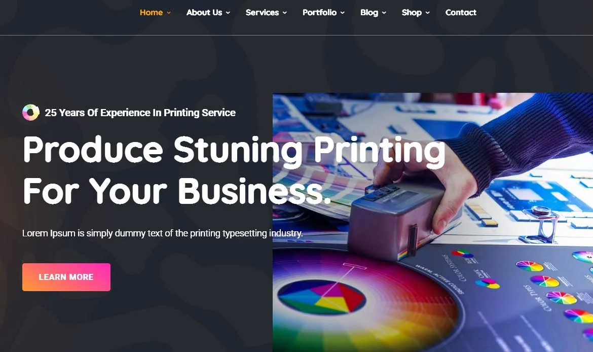 Colorful WordPress Theme for Website