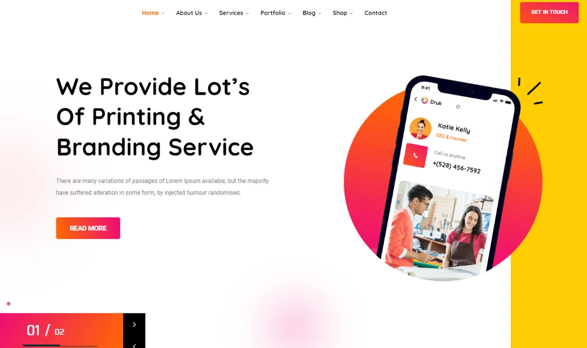 Druk WordPress Creative Theme