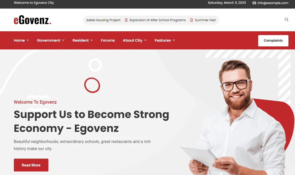 Mobile-Friendly Government Theme