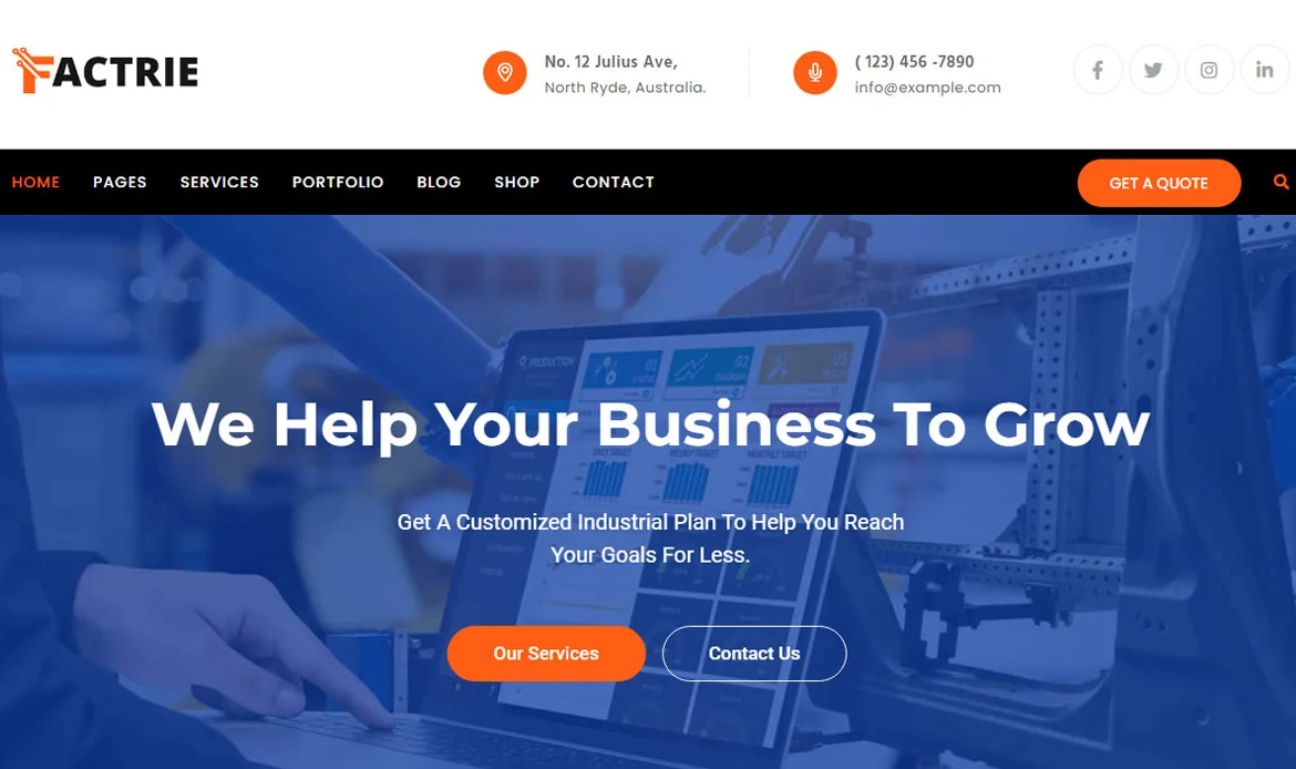 Best Industrial WordPress Theme for Website