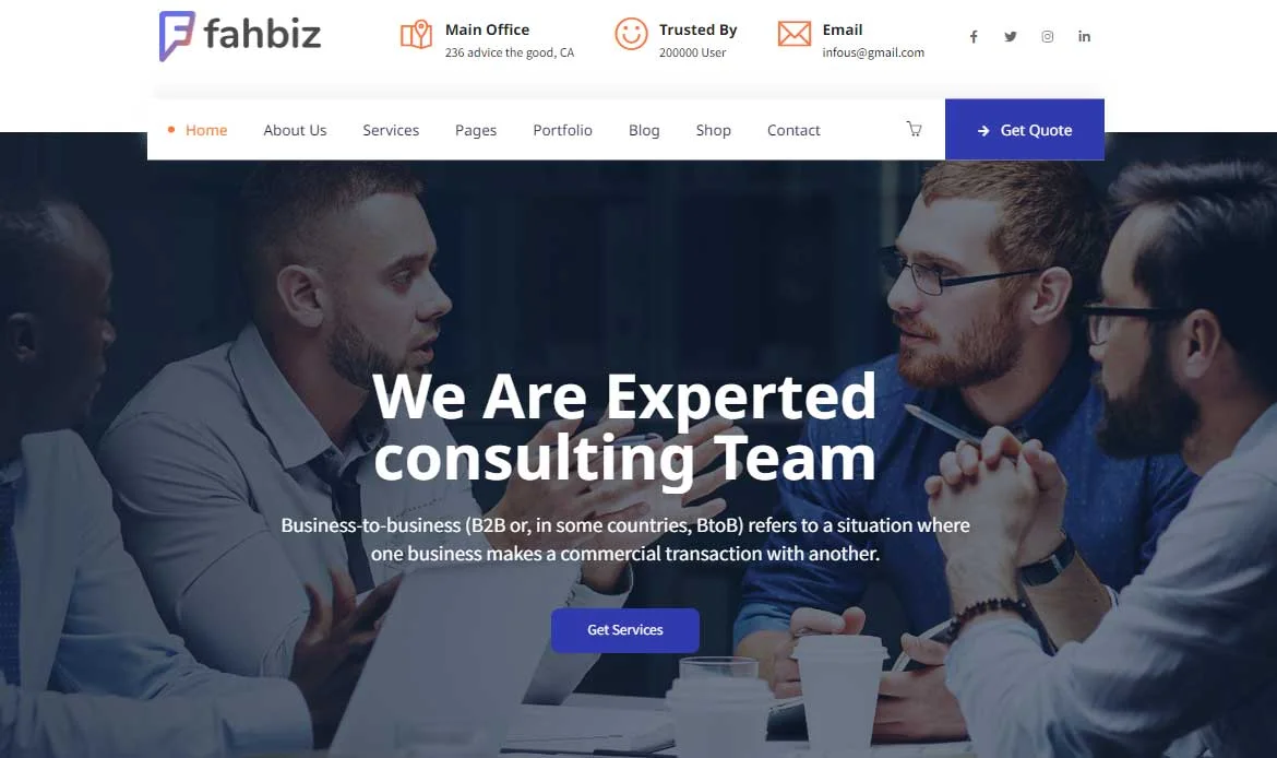 Finance Small Business Website Template