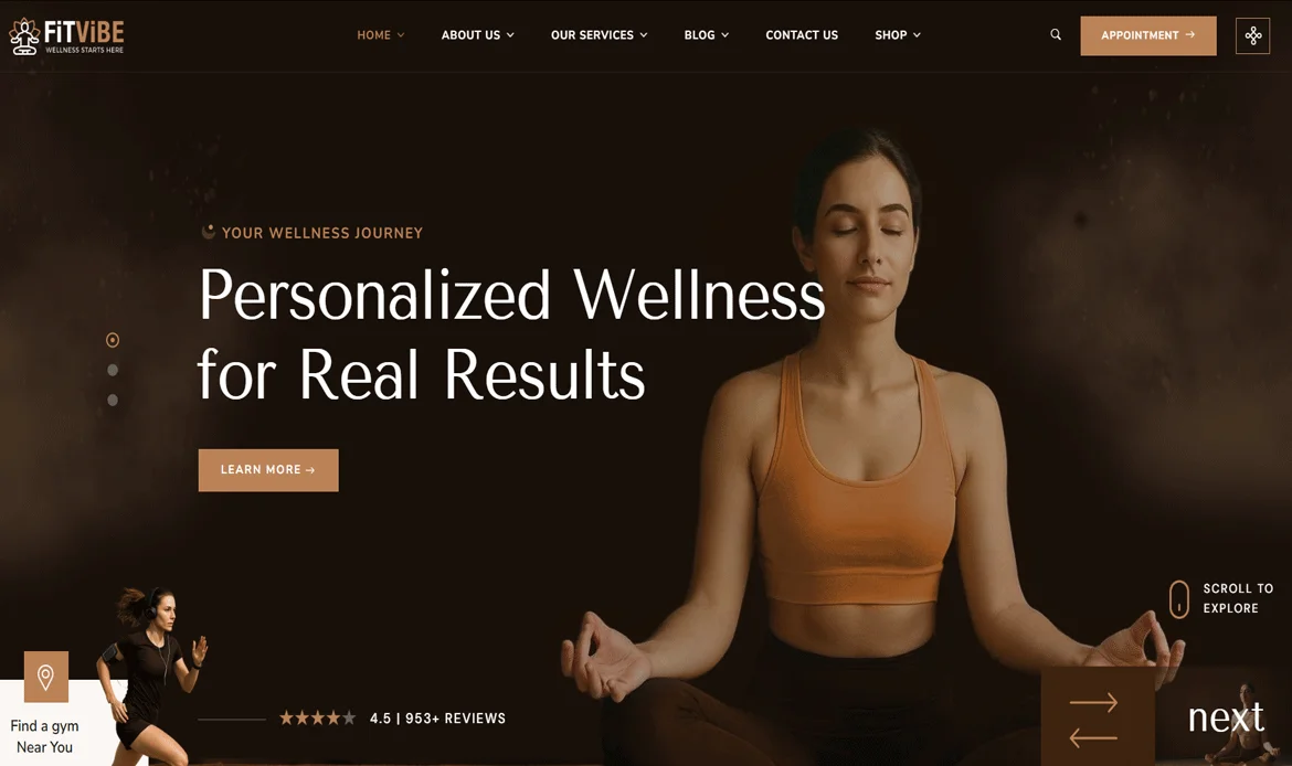 Salon Website Template Design