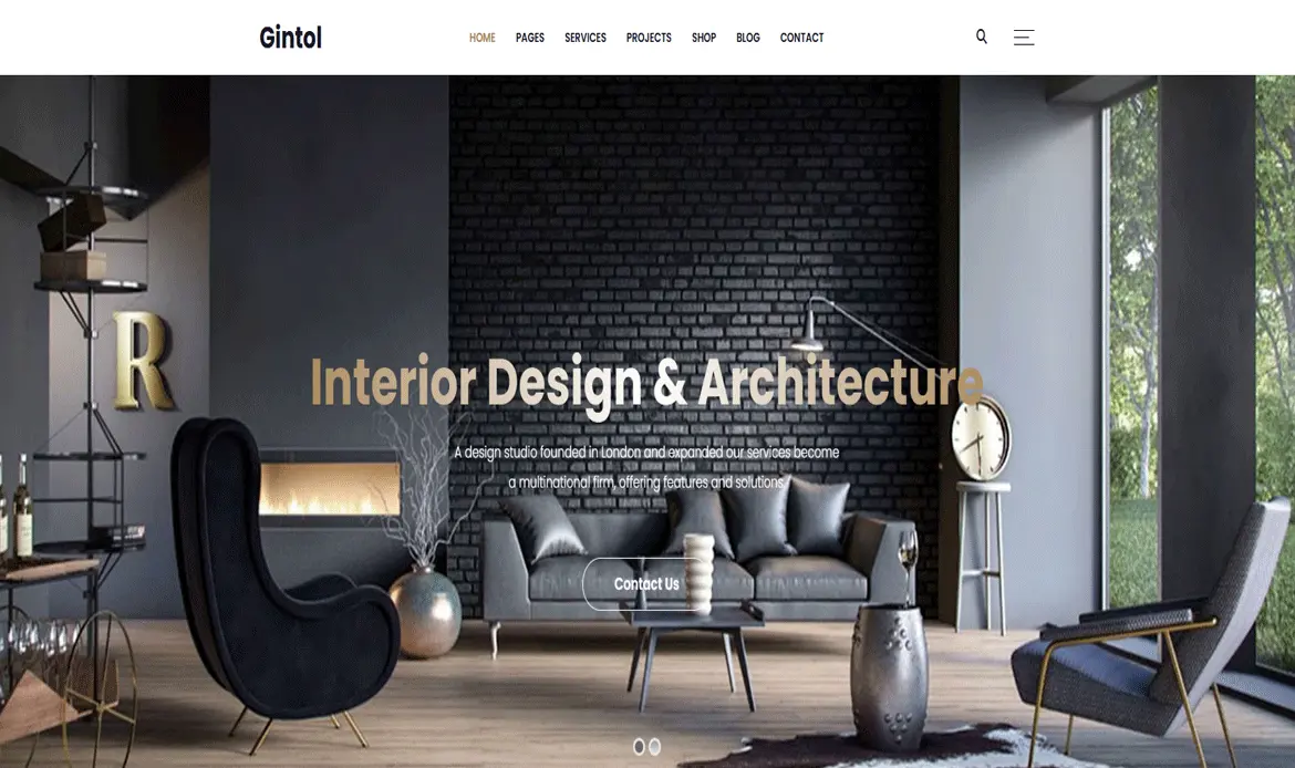 gintol business industry website design