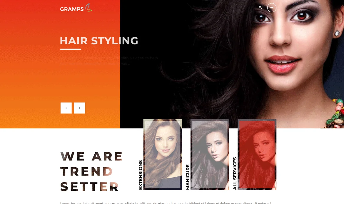 Salon Theme for Website