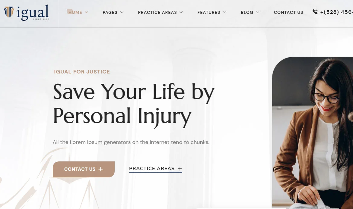 Igual Minimal Portfolio WordPress Template