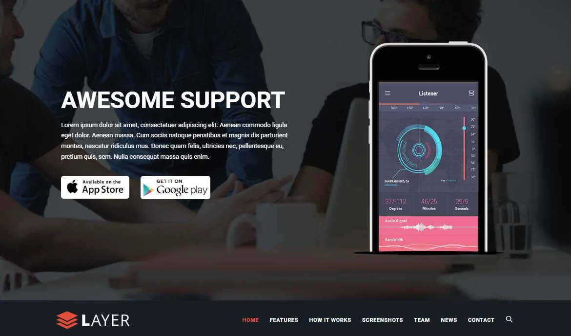 Layer SaaS Website Template
