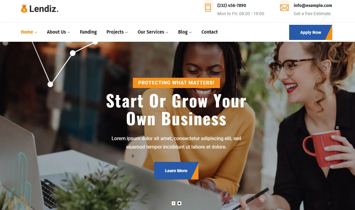 Trendy Loan & Funding Agency Template