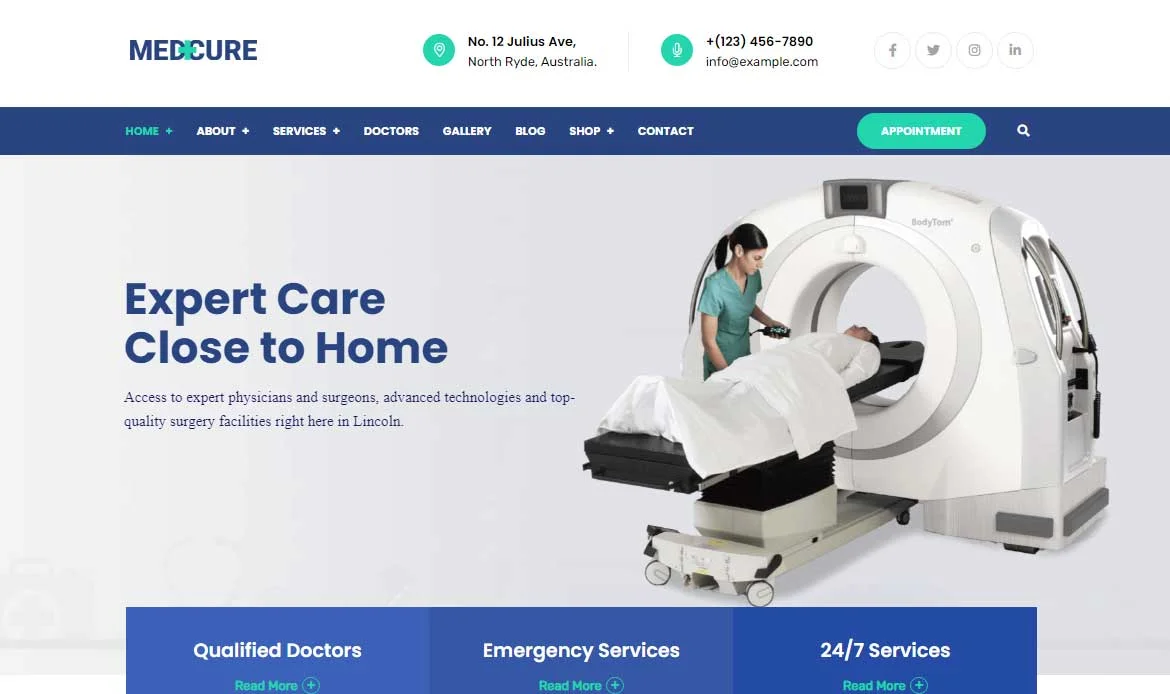 Beautiful Medical WordPress Theme