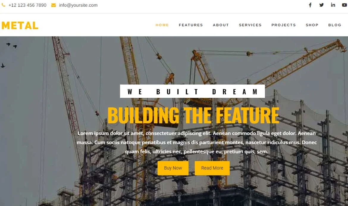 Metal Bootstrap Theme