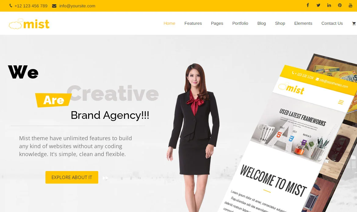 Mist versatile Digital Marketing Agency WordPress Theme